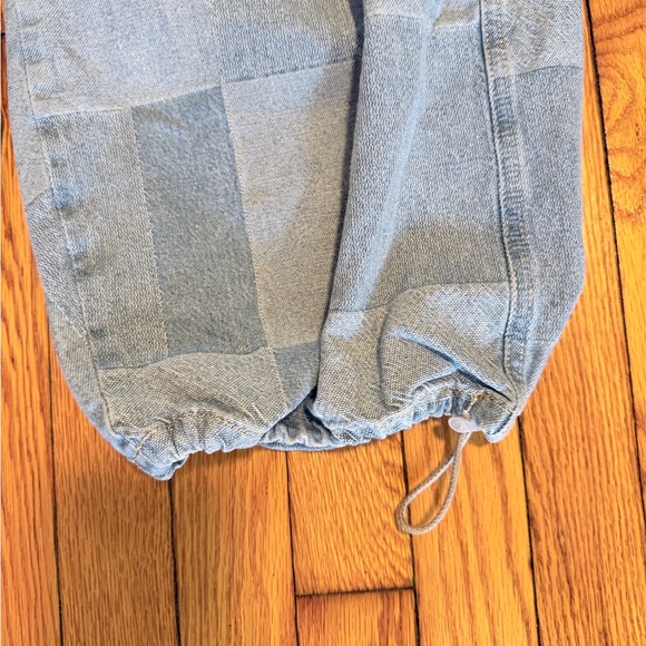 Free People Light Blue Patchwork Denim Jogger - Picture 2 of 5